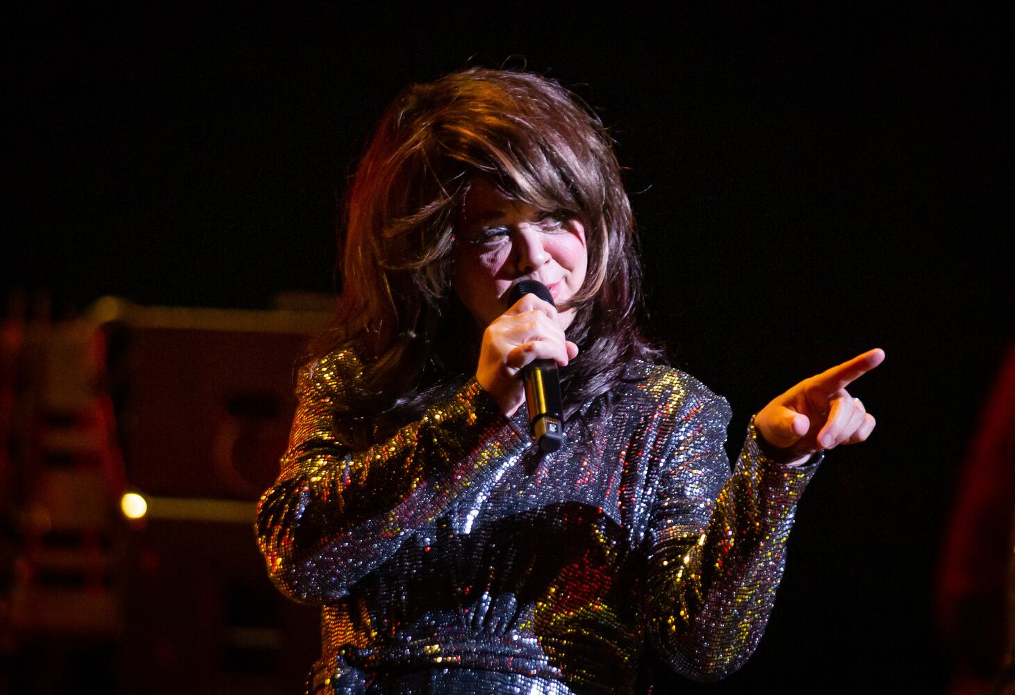 Cindy Wilson of the B-52s performs on the band's farewell tour at the Fox Theatre on Friday, January 6, 2022. The band's three final Atlanta dates are Friday-Sunday, Jan. 6-8.  KC and the Sunshine Band were the special guests for the three sold-out shows. (Photo: Ryan Fleisher for The Atlanta Journal-Constitution)