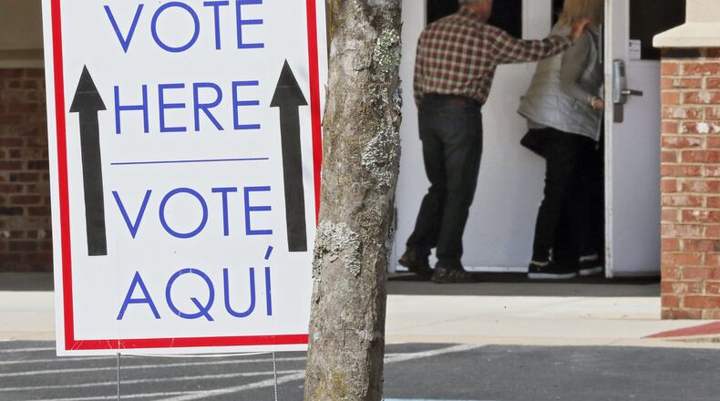 Hamilton Mill Christian Church in Buford on election day.