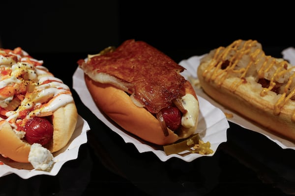 Atlanta food pop-up Pepper’s Hotdogs will occupy a stall at Truist Park’s Outfield Market. (Natrice Miller/AJC). 