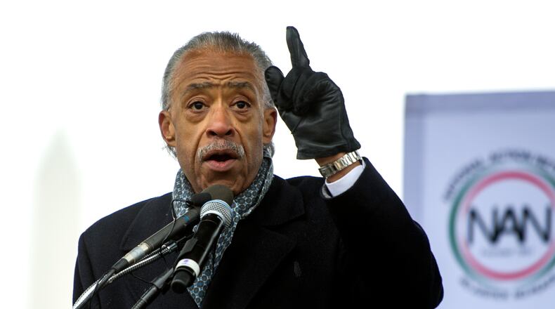 Rev. Al Sharpton speaks at a rally to honor the Rev. Martin Luther King, Jr. in Washington, Saturday, Jan. 14, 2017.