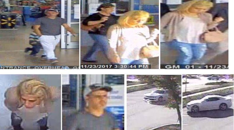 Johns Creek police are seeking the man and woman in these photos. Authorities say they tricked a 77-year-old into giving them $15,000 cash.