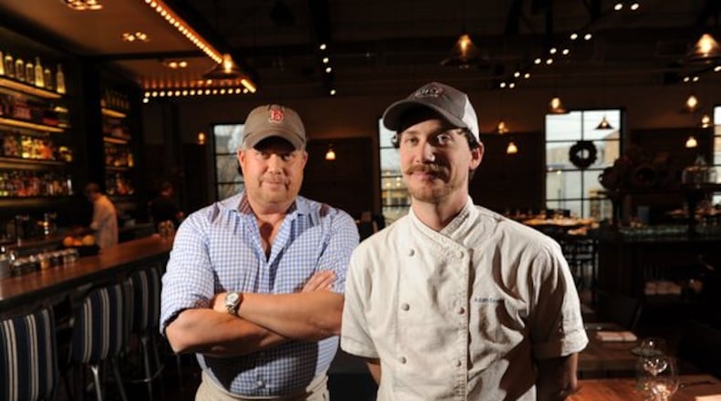 Ford Fry and chef Adam Evans at The Optimist (Becky Stein) 121210-ATLANTA-GA-John Kessler's best of 2012 at The Optimist with owner Ford Fry and chef Adam Evans on Monday December 10, 2012. (BECKY STEIN)