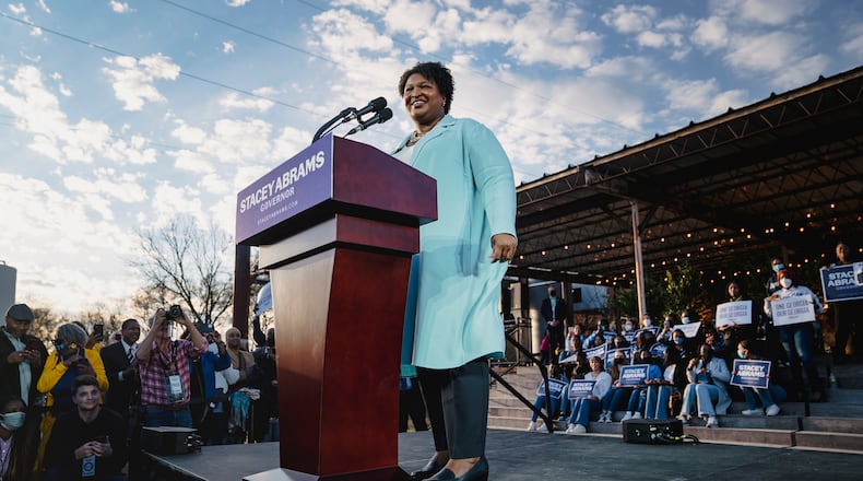 Democrat Stacey Abrams is seeking access to a leadership committee now, instead of waiting until after the May 24 primary because she has essentially already won the party's nomination for governor because no challenger qualified to run against her. A state law that passed last year lets the governor, the opposing party’s gubernatorial nominee and party caucuses raise as much cash as they can throughout the campaign, including during legislative sessions. Gov. Brian Kemp has already raised at least $2.3 million through the leadership committee he formed in June. (Nicole Craine/The New York Times)
