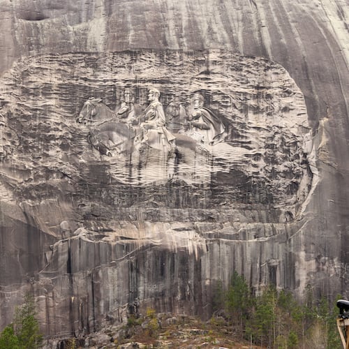 Stone Mountain Memorial Carving on Nov. 19, 2022. (Brandon McKeown/Access Atlanta)