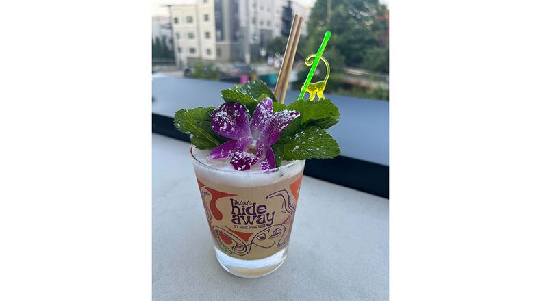 A tiki cocktail from the menu of Duke's Hideaway / Courtesy of Duke's Hideaway