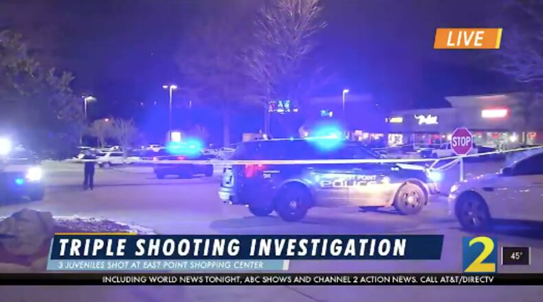 Three people were injured in a shooting at Camp Creek Marketplace.