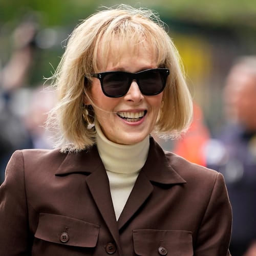 FILE - E. Jean Carroll arrives at Manhattan federal court, May 9, 2023, in New York. (AP Photo/John Minchillo, File)