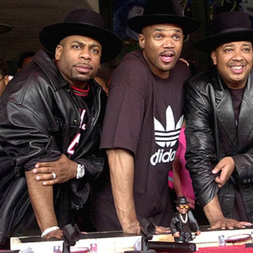 Rock & Roll Hall of Fame inductees (from left) Jason "Jam-Master Jay" Mizell, Darryl "DMC" McDaniels and Joseph "Reverend Run" Simmons of Run-DMC took hip-hop from the streets to the national stage. Rolling Stone named them one of the greatest musical artists of all time. (AP file)