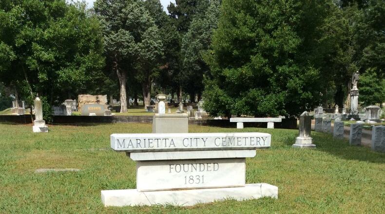 The Marietta Museum of History will hold two Saturday workshops in late October to teach volunteers how to clean tombstones in the Marietta City Cemetery. (Courtesy of Marietta)
