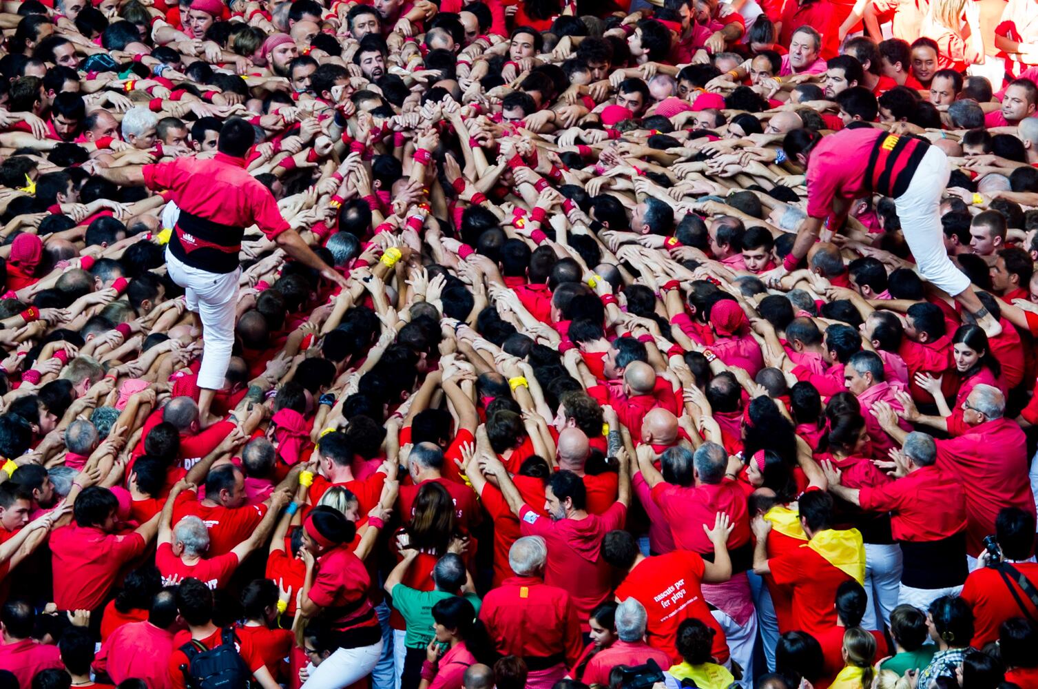 Spain Human Tower
