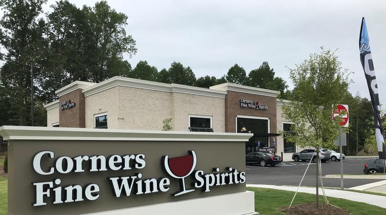 The newly opened 12,000 square-foot Corners Fine Wine and Spirits at 5730 Peachtree Parkway is the result of the efforts of Gerald Davidson and his partners Stuart Cross and John Curry. (Courtesy City of Peachtree Corners)