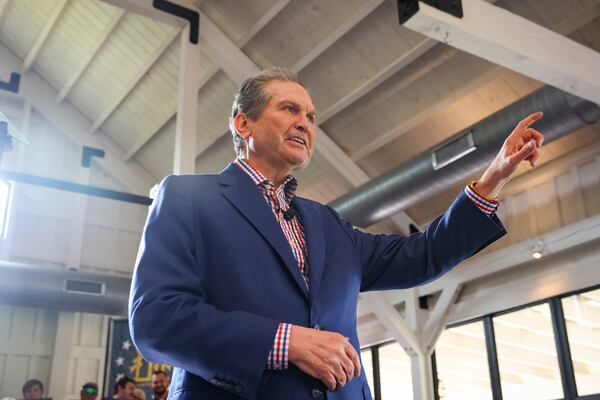Republican nominee for governor Rick Jackson, seen here at a rally in Cleveland last week. (Arvin Temkar/AJC)