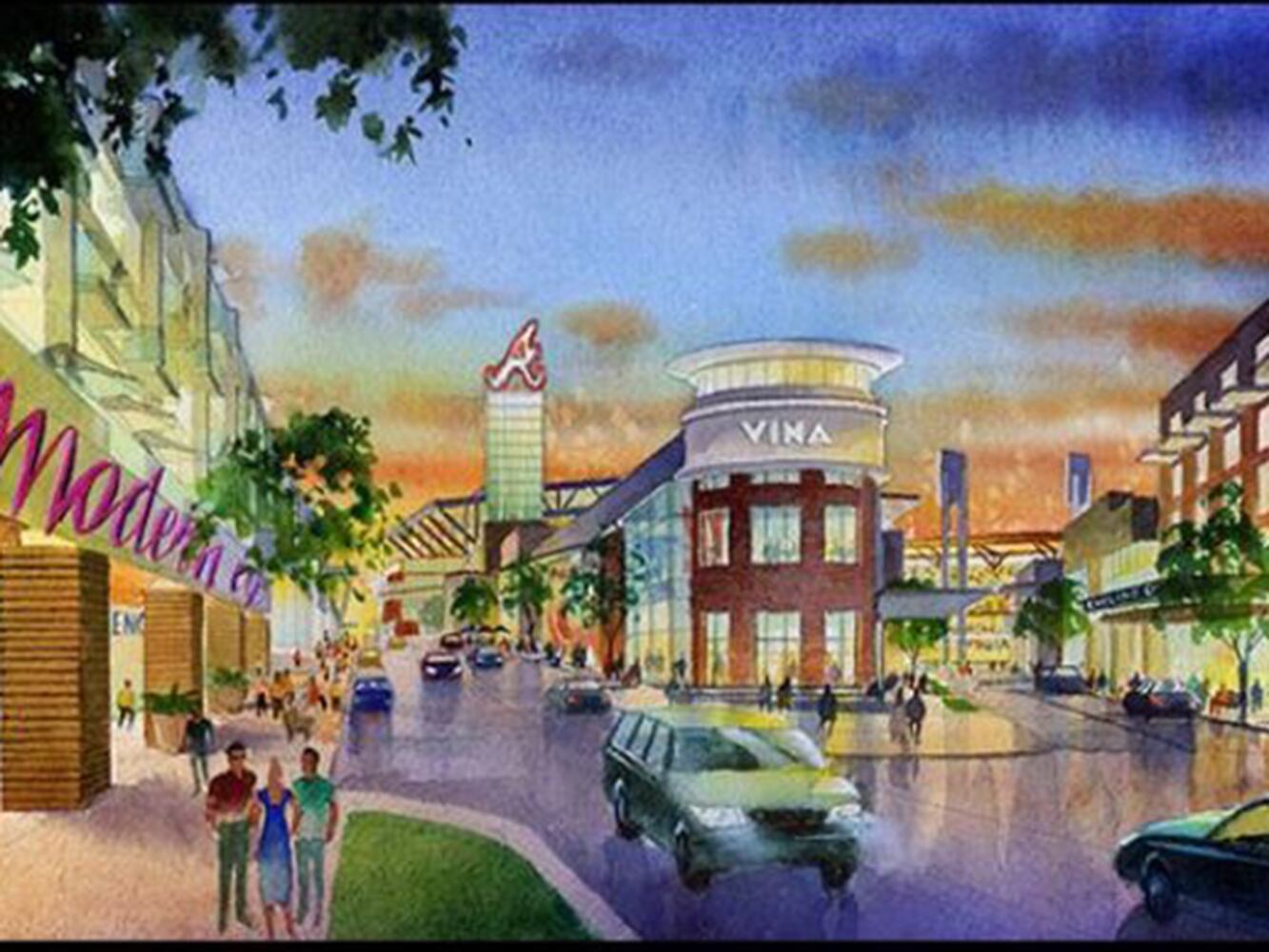 New look of Braves stadium in Cobb