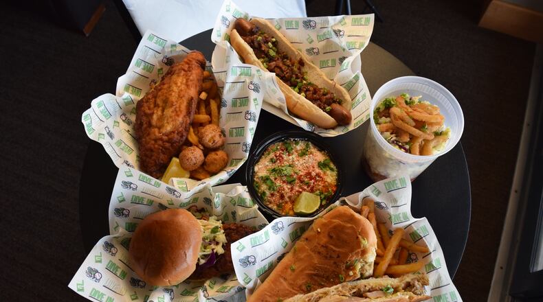 New menu offerings at Coolray Field for 2023 include street corn, a barbecue sundae and a catfish basket. / Courtesy of Ismael Caro / Gwinnett Stripers