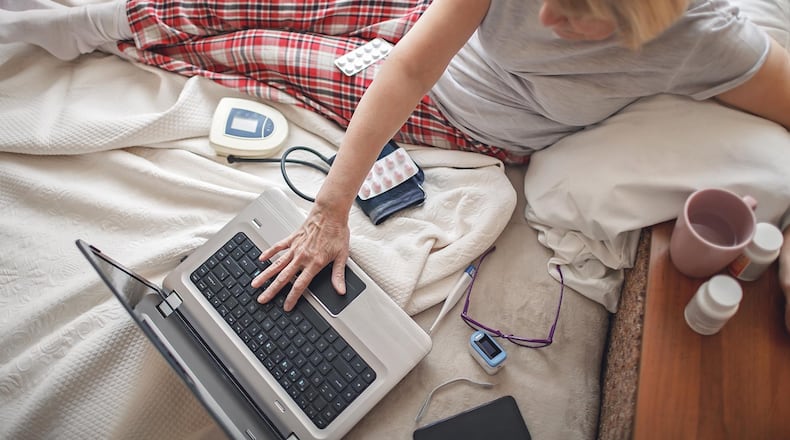 Driven by the pandemic, the use of telehealth services allowed patients to access care during unprecedented times. (Mariia Symchych Navrotska/Dreamstime/TNS)