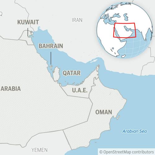 This is a locator map for the Gulf Cooperation Council member states: Saudi Arabia, Bahrain, Qatar, Oman, Kuwait and United Arab Emirates. (AP Photo)