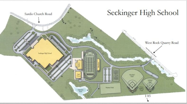 Seckinger High School will open in August of 2022 and will anchor a new cluster that will relieve Mill Creek High School. COURTESY OF GWINNETT COUNTY PUBLIC SCHOOLS