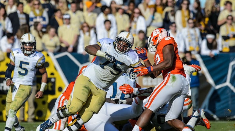 Former Georgia Tech offensive lineman Errin Joe, who has served on the Yellow Jackets staff since 2018, most recently as a member of the recruiting department, announced Jan. 3, 2022 that he was moving on from his time with the team. (Danny Karnik/Georgia Tech Athletics)