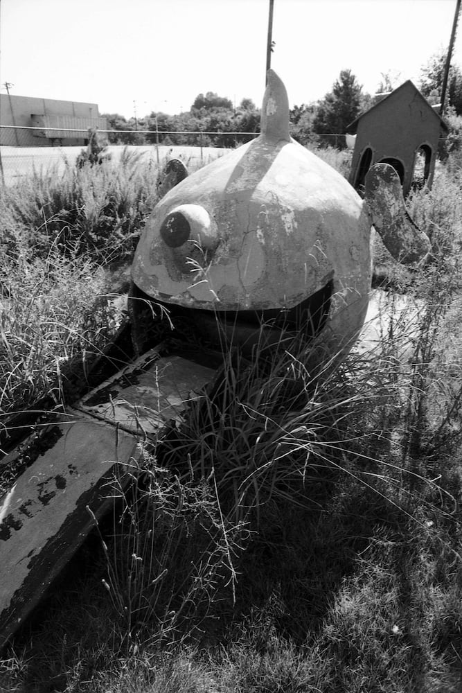 The ruins of Funtown Amusement Center