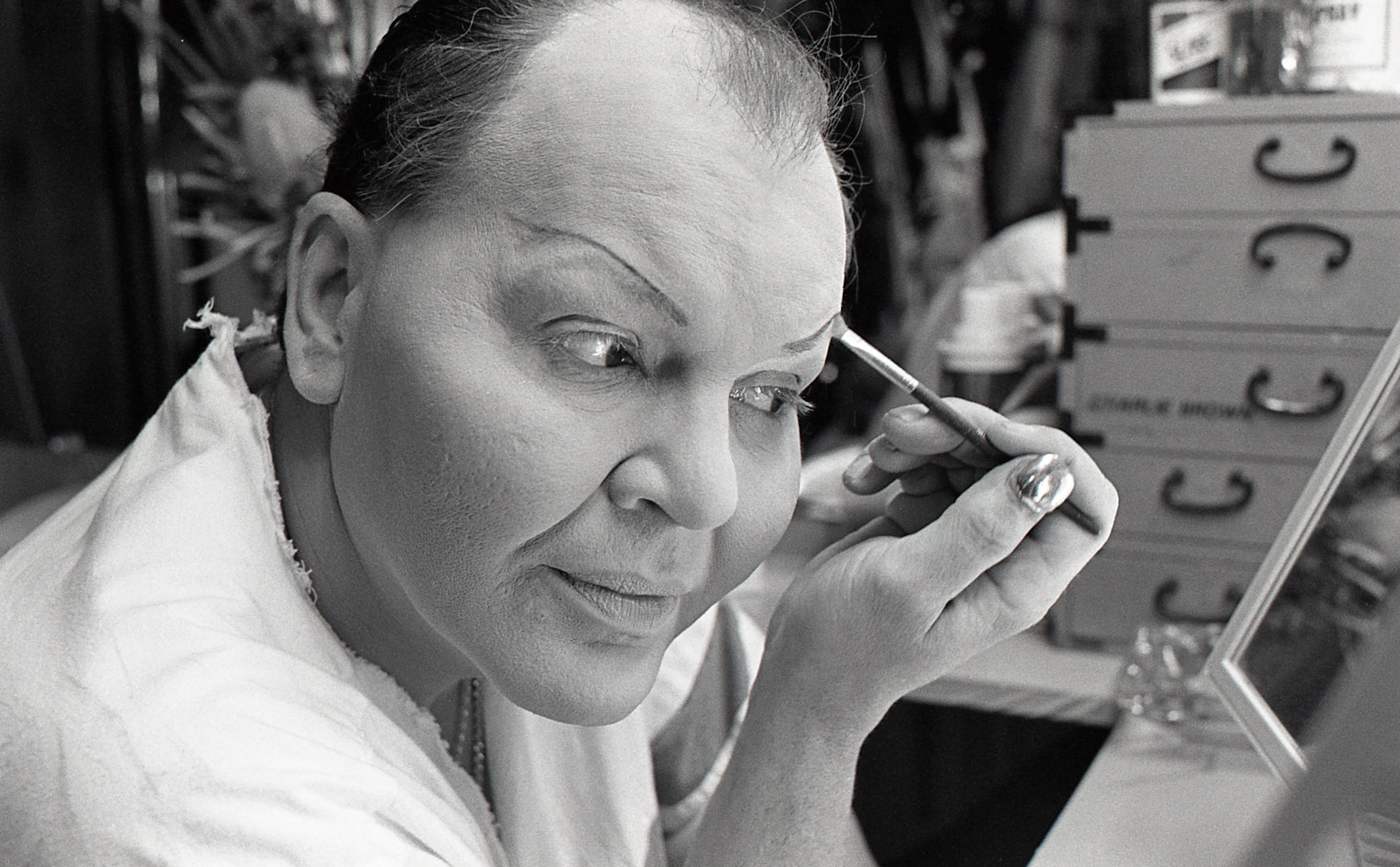 "Charlie Brown, Queen's Make Up," capturing the famed Atlanta drag queen, is included in an exhibit of Al Clayton's photography at Oglethorpe University Museum of Art through Dec. 7. (Courtesy of Oglethorpe University Museum of Art/Al Clayton Photography LLC)