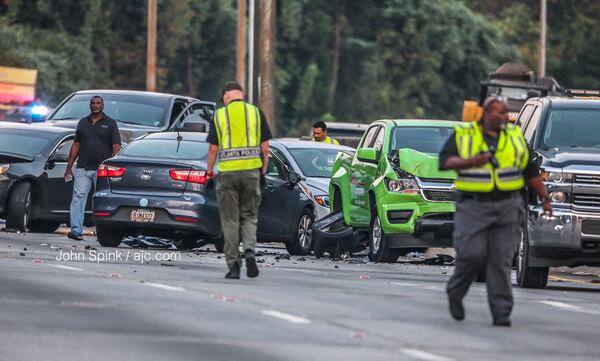 I-20 was blocked near Lowery Boulevard for hours due to a deadly pedestrian crash as well as a multivehicle wreck in the same area, authorities said. 