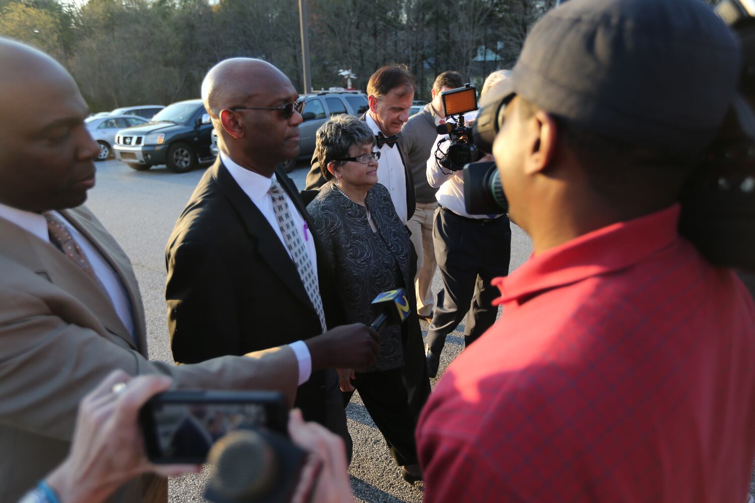 APS educators and their attorneys at Fulton County Jail