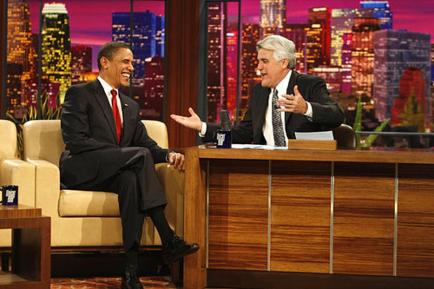 President Obama does Leno show