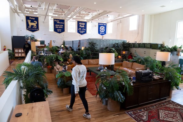 The Switchyards location in Adair Park is in the gymnasium of a former elementary school. Photographed on Tuesday, April 16, 2024. (Ben Gray / Ben@BenGray.com)