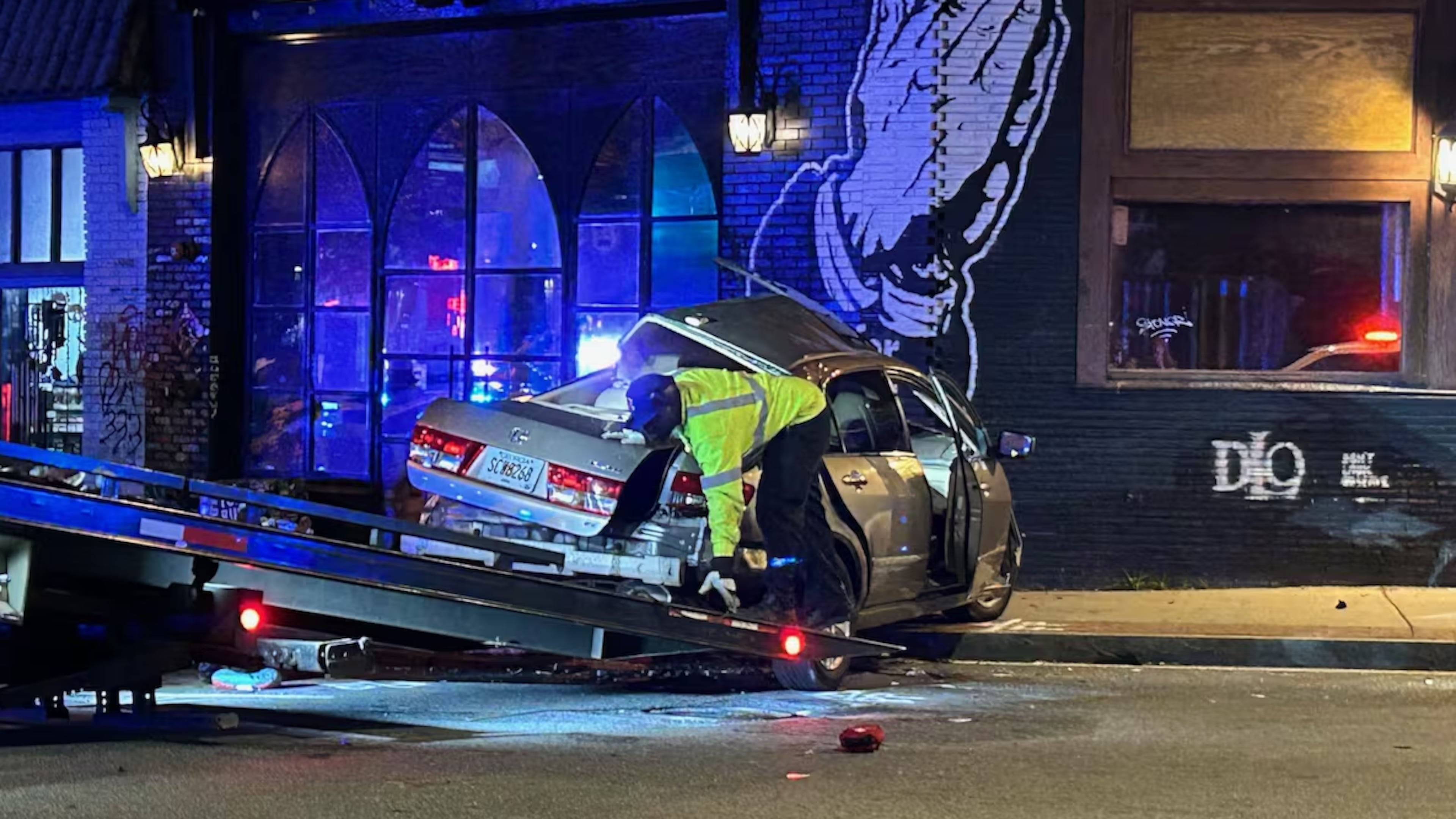 A Georgia State Patrol pursuit ended in Little Five Points, leaving the driver of a second vehicle dead on April 14, 2025. (Courtesy of Channel 2 Action News)