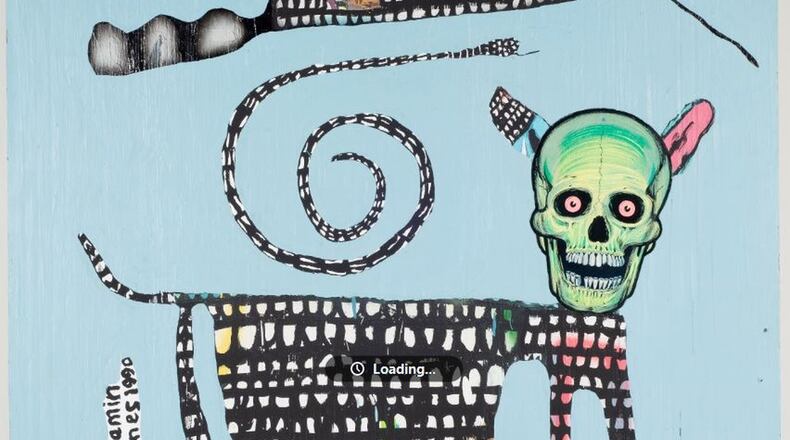 Georgia-based artist Benjamin Jones is the subject of a retrospective at the Museum of Contemporary Art of Georgia, which includes the work “Animal Kingdom” (1990) mixed media on wood. Photo credit: Michael McKelvey