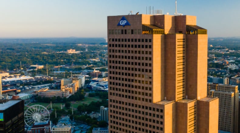 Georgia-Pacific Center in downtown Atlanta is slated to be converted into a mixed-use tower by 2027. (Courtesy of Chil & Co. for Georgia-Pacific)