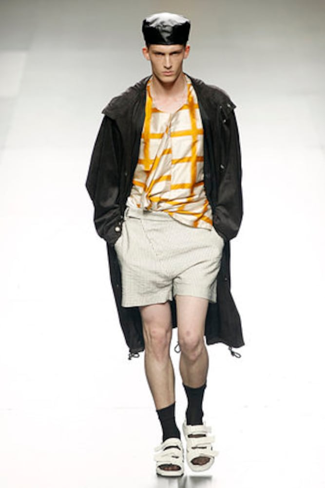 Men take the runway during Spain Fashion Week