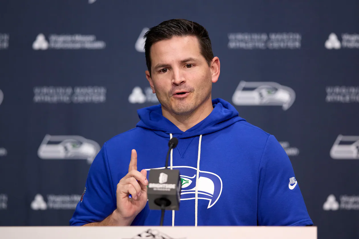 Those who know Seattle Seahawks coach Mike Macdonald’s background and have worked with him aren’t surprised by his approach or success. Macdonald, who played at Centennial High School in Roswell before enrolling at UGA, launched his football career in Athens. (John Froschauer/AP)