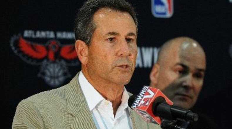 Raise your hand if you thought Bruce Levenson's exit was going to end the Hawks' problems. Anybody? (AJC photo)