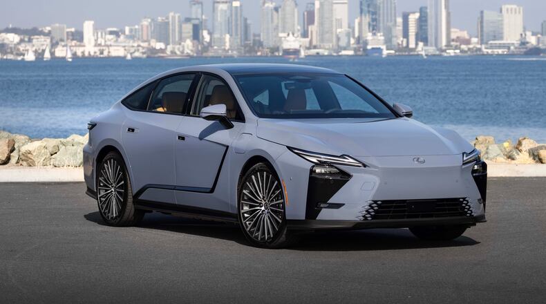 This photo provided by Lexus shows the 2026 ES 350e. This new electric ES will impress you with its spacious and comfortable interior that's packed with standout technology features. (Courtesy of Toyota Motor Sales U.S.A. via AP)