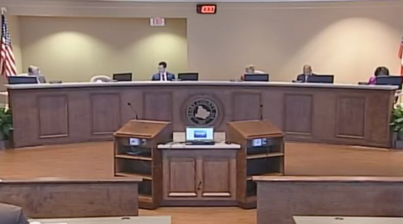 The Feb. 7 meeting of the Henry County Board of Commissioners.