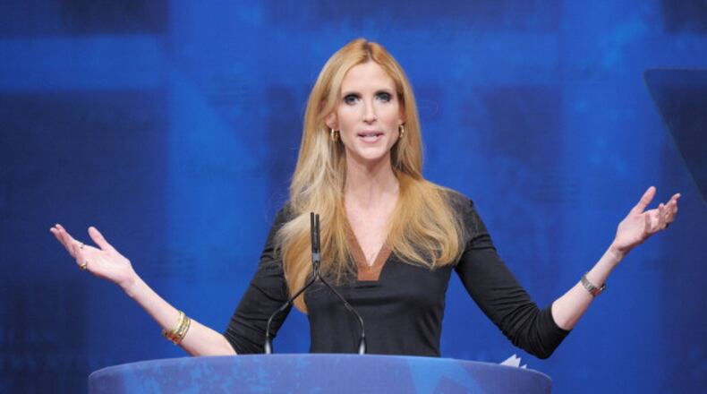 Author Ann Coulter speaks during an address to the 39th Conservative Political Action Committee February 10, 2012  in Washington, DC. MANDEL NGAN/AFP/Getty Images