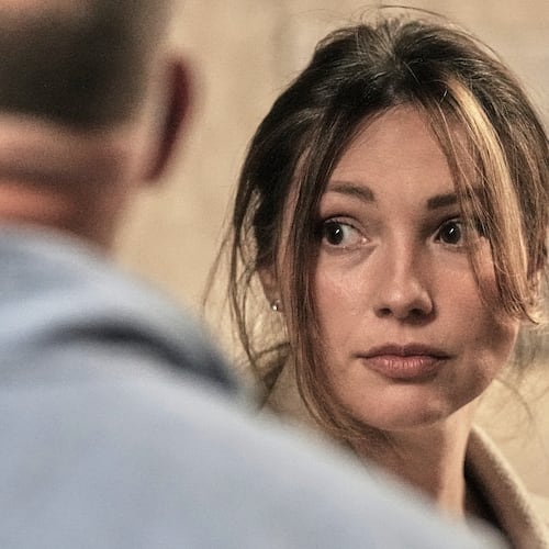 Jessica Mann arrives for Harvey Weinstein's trial in criminal court, in New York, Monday, April 27, 2026. (AP Photo/Richard Drew)