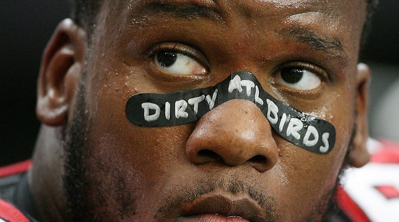 Falcons defensive tackle Jonathan Babineaux has spent 11 years in Atlanta. (Curtis Compton / AJC)