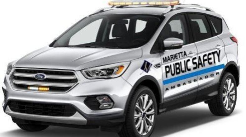 Marietta’s new Public Safety Ambassadors help reduce response times of the city’s police officers by 24 seconds. Courtesy of Marietta