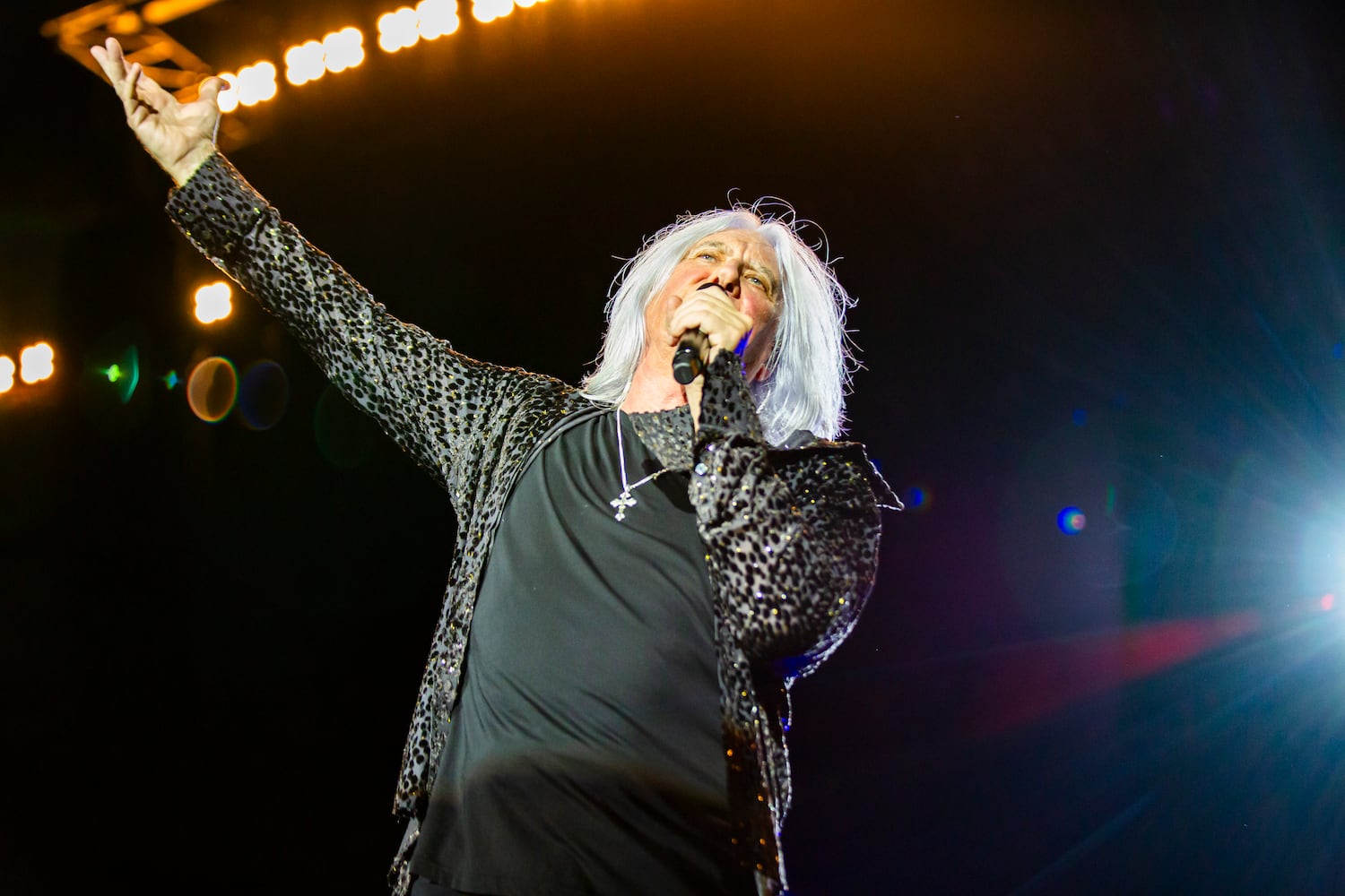 Def Leppard rocks the crowd with all the hits spanning their 48 year career at Truist Park in Atlanta on Saturday, July 13, 2024. (RYAN FLEISHER FOR THE ATLANTA JOURNAL-CONSTITUTION)