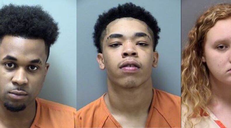 Devonte Atrion Scott (from left), Terrell Nathan Williams, Madison Fuller