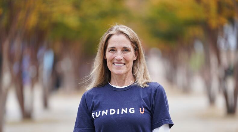 Jeannie Tarkenton poses for a photo Friday, Nov. 21, 2025, in Atlanta. (AP Photo/Megan Varner)