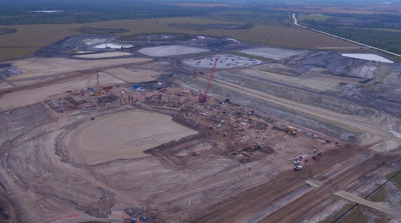 A view of the Braves’ new spring training site as of early last week.