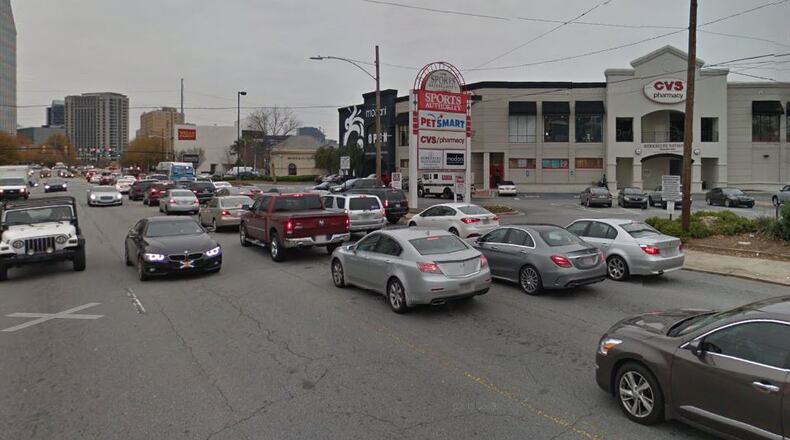 Peachtree Road between Pharr Road and Peachtree Dunwoody Road is scheduled for repaving this summer. Google Earth