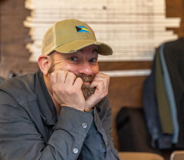 Kristian Bush is in his Decatur studio where he reflects on decades in the music business Wednesday, March 16, 2022.  The release of his newest album "52,” made in conjunction with his 52nd birthday, continues to blur the lines of country, rock and R&B with the first of the 4-part album releasing in March and the second part in summer.   (Jenni Girtman for The Atlanta Journal-Constitution)