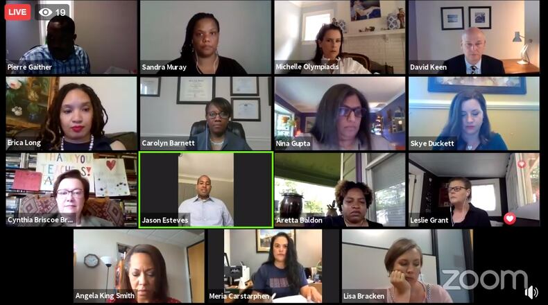 The Atlanta Board of Education on Monday, June 1, 2020, held a moment of silence to honor George Floyd and others. Atlanta Board of Education screen grab.