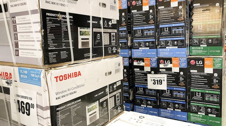 Air conditioners manufactured in China are among the items sold at Home Depot that are slated to be hit with tariffs. (Photo by Mario Tama/Getty Images)
