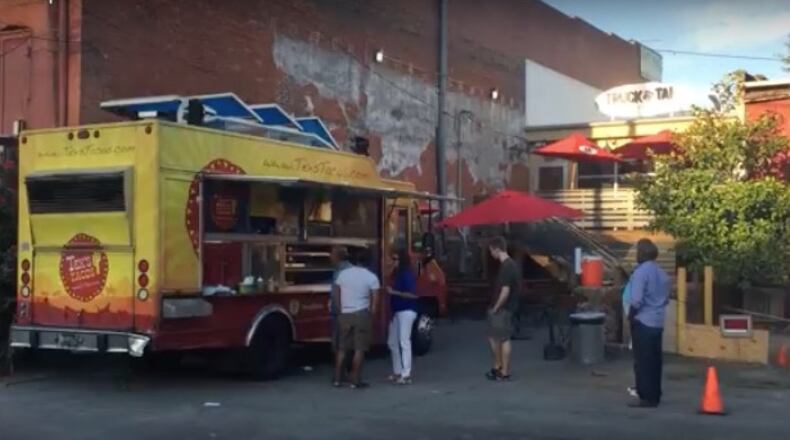 Duluth approves ‘permanent’ mobile kitchen for downtown. Truck and Tap, LLC, shown here in Woodstock, will add a location at 3137 Main Street in Duluth. Courtesy Truck and Tap