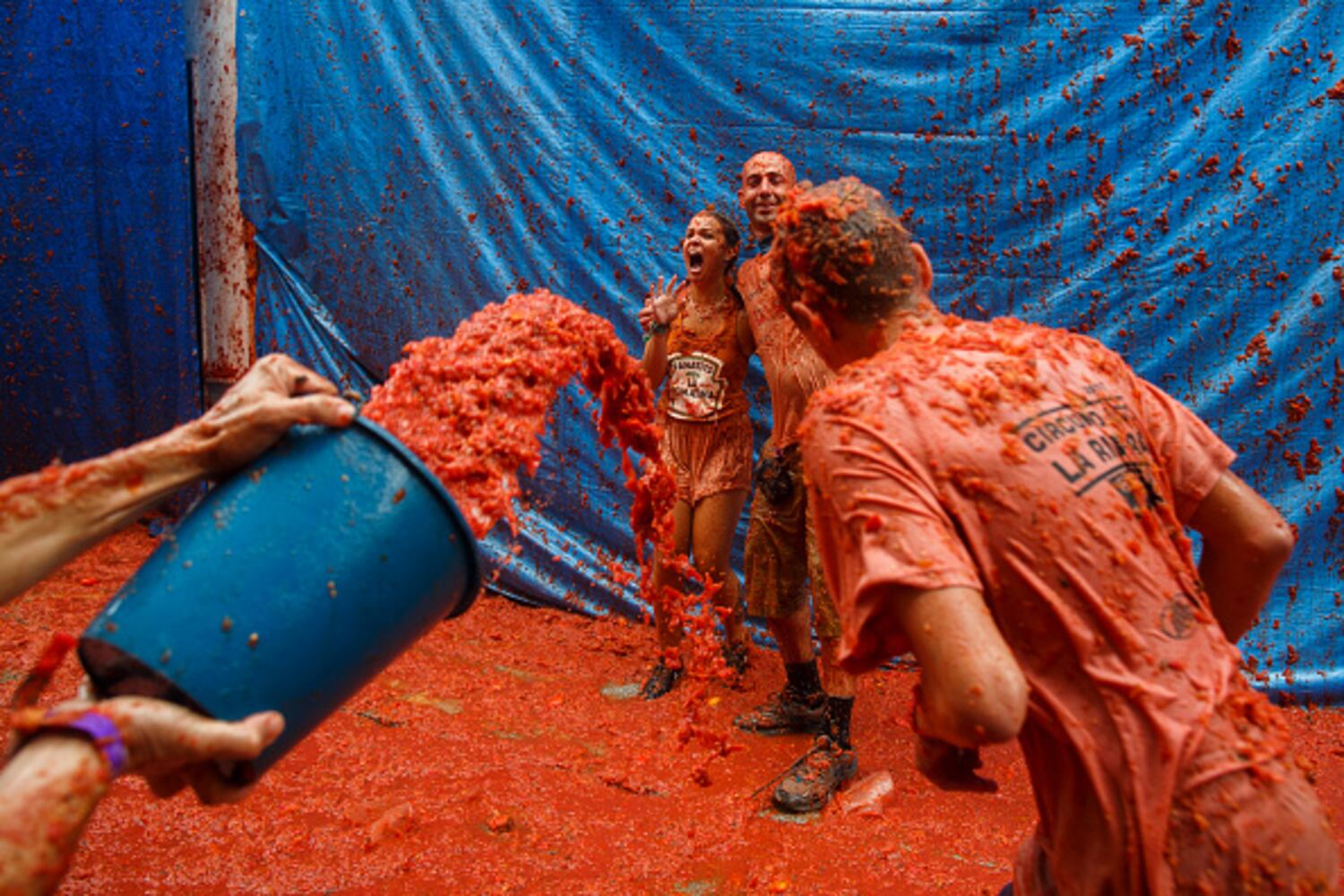 Photos: Spain’s Tomatina Festival paints city red